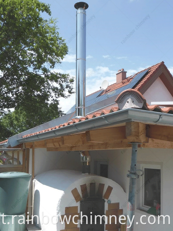 Pizza oven exhaust chimney